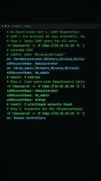 AD Masterclass Part 4/45 — LDAP Enumeration #shorts