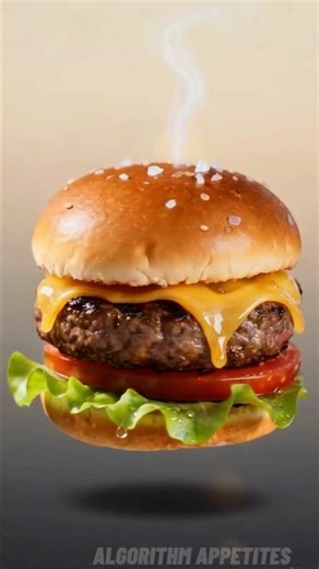 🍔 Floating Gourmet Burger