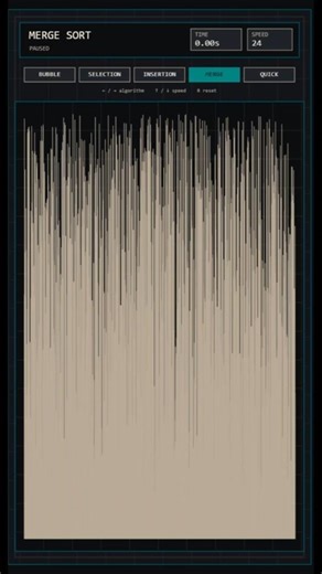 This gets more satisfying every second 🎧#satisfying #asmr #sorting #algorithm #animation