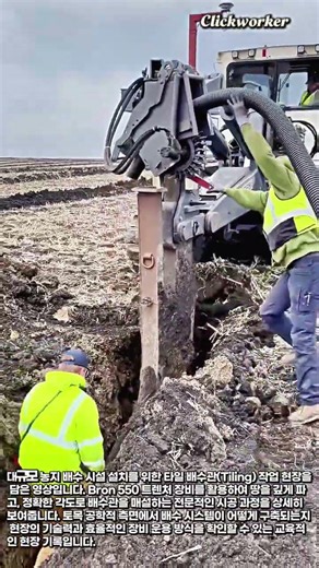 농지 배수관 매설 공사 현장 #worker #process #tiling #drainage #construction