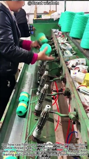 Spinning Textile Thread! 🧵⚙️