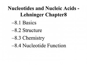 Nucleotides and Nucleic Acids - Lehninger Chapter8 - SlideServe