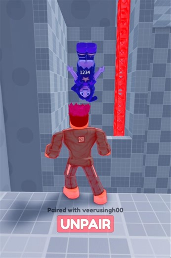 Red Thanos & Blue Lily Teamwork puzzle 😁 #roblox #shorts