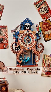 21 reactions |  Octopus Sea Monster – DIY Wooden Clock, 3D Puzzle...