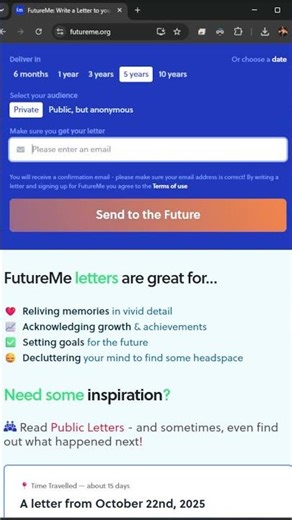 Write a Letter to Your Future Self