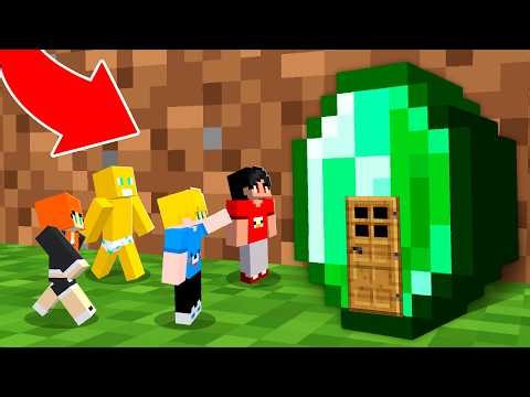 I Built a Secret Base Inside an Emerald in Minecraft!