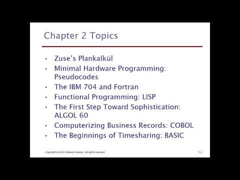 CH01+02 Lec01 Evolution of Programming Languages