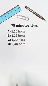 75 minutos têm quantas horas? #matematica #aula #aprender | Professor Francivaldo - Matemática