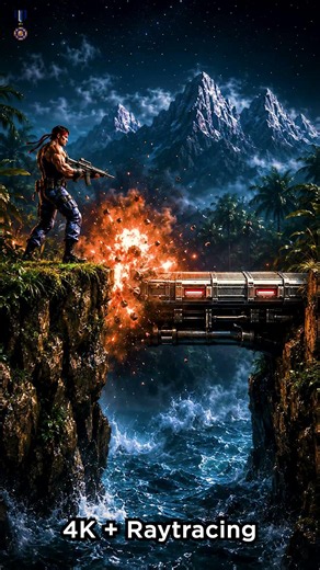 Contra (NES, 1988) but in 4K 🔥 #contragame #rdr2 #ps5 #nintendo #pc #gta5 #contra #nes #viralshorts
