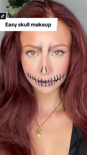 Simple Halloween Skull Makeup Tutorial