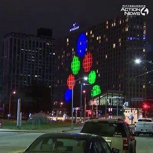 4.6K views · 148 reactions |  ☃️ Early this morning, we saw crews testing these lasers in the Golden Triangle on the Wyndham Grand Hotel getting ready for Light Up Night! https://on.wtae.com/2rdg74K | WTAE-TV Pittsburgh | Facebook