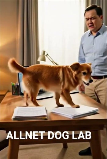 Funny Dog Sitting on Chair Suddenly Jumps on the Table – Owner Gets So Mad!