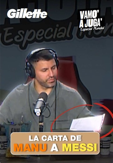 CORAZÓN! ❤️ @Manu Litvi nos regaló una de esas historias que te recuerdan por qué amamos el fútbol. Una carta a Messi. Un sueño que parecía imposible. Semanas después, está acá: En el estudio de Vamo’ a Juga’, al lado del Kun Agüero, Pocho Lavezzi y Juan Marconi ⚽ Para cumplir los sueños hay que tener confianza de acero, como dice @Gillette Argentina 😉 #SLAKUNTV