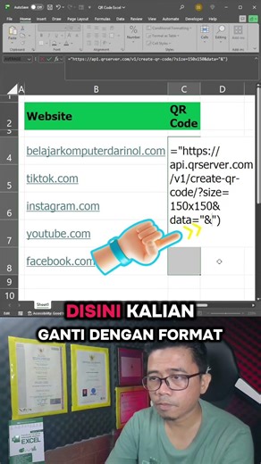 Trik Cepat Buat QR Code di Excel #qrcode #qrcodes #excel #exceltips #exceltricks #exceltutorial