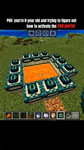 How to activate End Portal in Minecraft. 😱😱 #viral #trending.