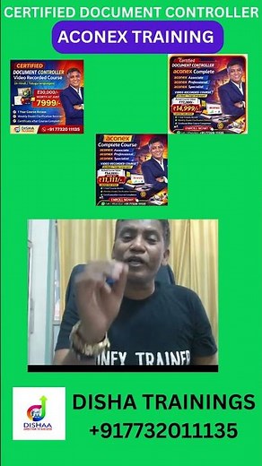 document controller and aconex recorded video course in Telugu