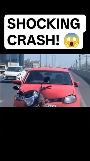 Car vs Bike: A Sudden and Terrifying Collision! 😨 #shorts