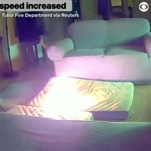 BATTERY FIRE: The Tulsa Fire Department recently released home security camera footage of a dog sparking a fire after chewing on a lithium-ion battery. Firefighters confirmed the pets escaped unharmed through a dog door. The footage was also released to show the potential dangers of lithium-ion batteries when they are damaged, over-charged, or exposed to high heat. | CBS Newspath | Facebook