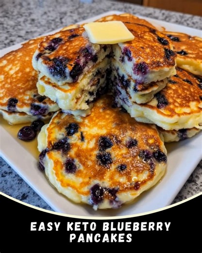 Easy Keto Blueberry Pancakes Quick, fluffy, low-carb, and perfect for a cozy breakfast! Ingredients (makes about 8 pancakes): • 1 cup almond flour • 2 tbsp coconut flour • 2 tbsp erythritol or monk fruit sweetener • 1 tsp baking powder • Pinch of salt • 3 large eggs • ½ cup unsweetened almond milk (or coconut milk) • 2 tbsp melted butter (or coconut oil) • 1 tsp vanilla extract • ½ cup blueberries (fresh or frozen) Instructions: 1. In a bowl, mix almond flour, coconut flour, sweetener, baking po