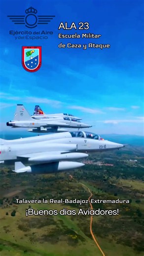 El Ala 23 posee actualmente una doble función: docente y operativa. La primera se refiere a la enseñanza normalizada de caza y ataque en sus aspectos de combate aire-aire y aire-suelo. En su faceta operativa, la unidad participa en diversos ejercicios en apoyo a la instrucción de las unidades del Ejército del Aire y del Espacio. ©️ Ejército del Aire y del Espacio-2026