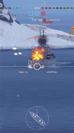 R.lauria dev strikes Minotaur #wowslegends #battleship #gaming