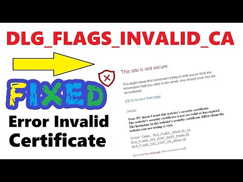 DLG_FLAGS_INVALID_CA internet explorer windows 10 Certificate Error How to Fix DLG FLAGS INVALID CA