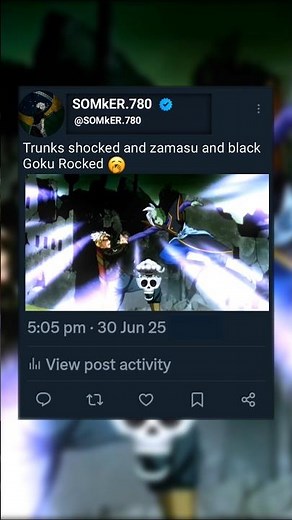Trunks Shocked 😱 Goku Black & Zamasu Got Rocked 💥 | DBS Edit 🔥 #anime #shorts