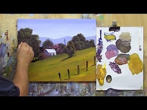Learn To Paint TV E53 "Cottage On Hill" Acrylic Painting Landscape Cottage