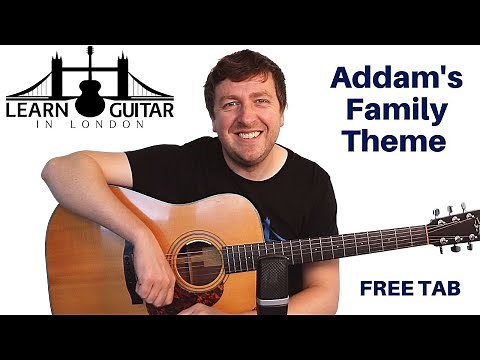 The Addams Family Theme - Easy Beginners Guitar Lesson - Fun Riff - Drue James