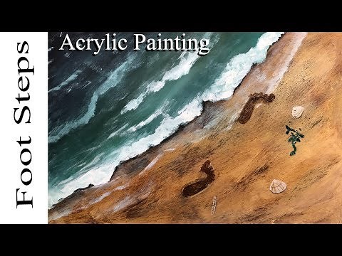 Foot Prints full step by step Acrylic Painting