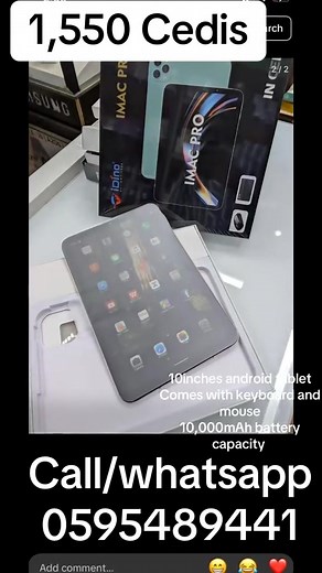 10inches android tablet with keyboard Call or WhatsApp 0595489441 TABZ ARENA #Idinotablet #android #notebook #Ghana #Tablets #reelschallengereelschallengereelschallengereelschallenge #accraghana Call 0595489441 | TABZ ARENA