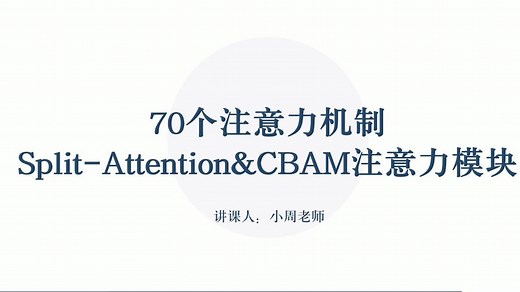 70种注意力机制之CBAM、split_attention注意力模块—理论讲解、代码讲解、插入方式、模型创新