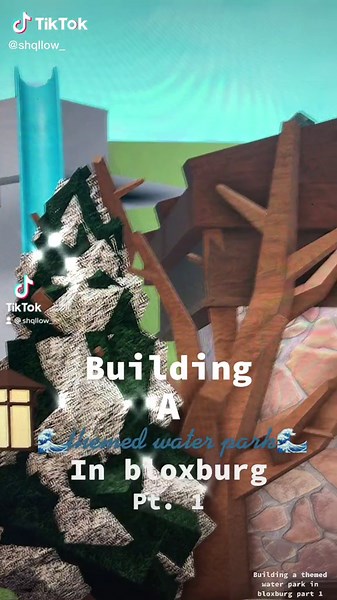 Building an Underground Water Park in Roblox Bloxburg