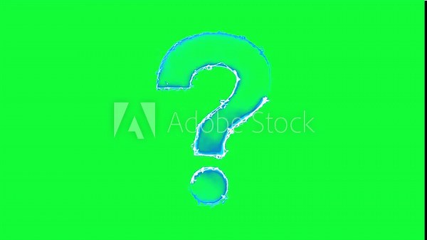 Question mark animation Green Screen, Neon Glowing pop up question mark on green screen, 4k question mark confused Overlay Chroma Key Loopable - 4K stock video Stock Video