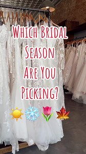 Which bridal season would you pick? #fyp #fallbride #springbride #summerbride #winterbride #wedding #bride #trend #2024brides #wildrosebridal #southernillinois | Southern Illinois Wild Rose