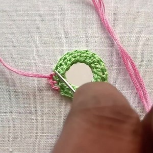 Mirror work embroidery : Simple method to attach mirror | DB's Embroidery