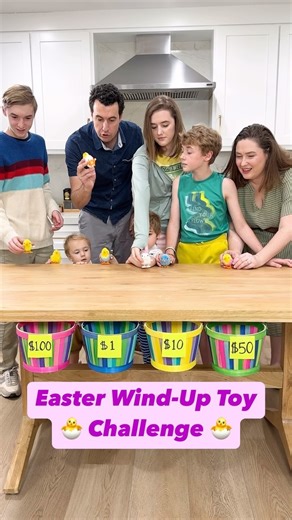 Chris Ballinger on Instagram: "Easter wind up toy challenge 🐣🐣🐣 #easter #winduptoy #familygamenight #eastergames"
