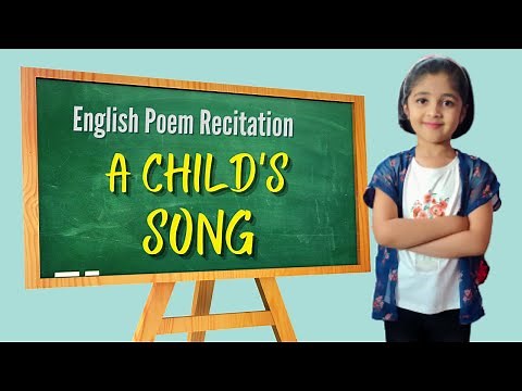 English Poem Recitation for Grade 1 | "A Child's Song" Poem with Actions | "Thank You" Song