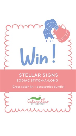 If only finishing a project happened this fast… 👀 The brand NEW ‘Stellar Signs’ stitch-a-long opens for pre-order on 26th February, but before we get to that, we’re gifting an incredible prize bundle 😮 to one super stitcher anywhere in the world! Prizes include: ⭐ Stellar Signs cross stitch kit (Zodiac design, featuring all 12 star signs) ⭐ Zodiac needle minder ⭐ Zodiac tote bag To take part, simply: 👉 Like this post 👉 Follow @caterpillarcrossstitch 👉 Comment below your zodiac sign 👉 For a