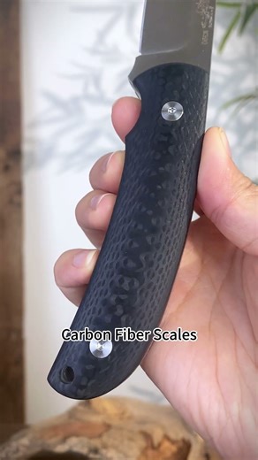 Ultimate 3.7'' M390 Steel Fixed Blade Knife with Carbon Fiber Grip