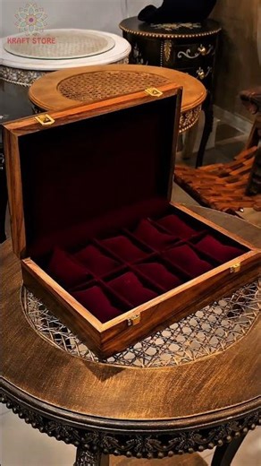 Engraved Wooden Watch Box | Kraft Store 🎁✨