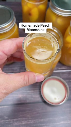 Easy Peach Moonshine recipe this is a must make!! #peaches #peach #drinktok