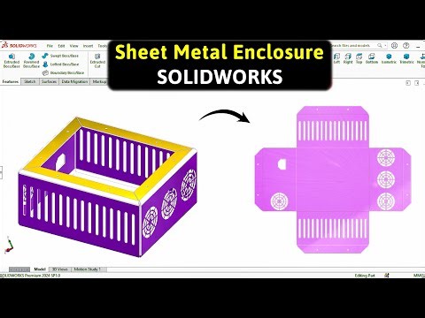Power Electronics Sheet Metal Enclosure Design in SOLIDWORKS | Robo CAD