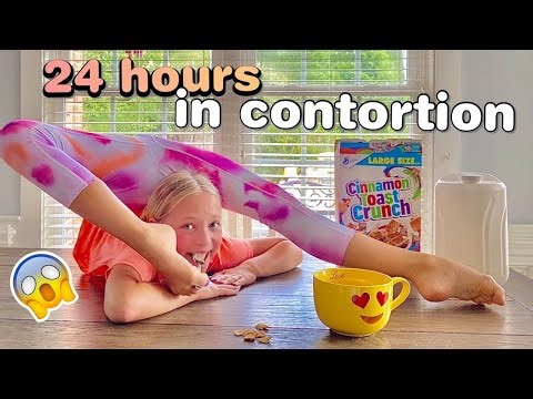 Doing everything in CONTORTION for 24 Hours Challenge! #contortion #24hour
