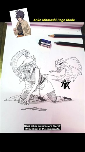 Anko sage mode あんこ #naruto #narutofans #art #anime #shorts #shortvideo #fyp