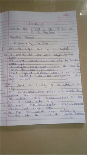 English class 11(Hornbill ) chapter 2 We're Not Afraid To Die ...if We Can All Be Together ques ans