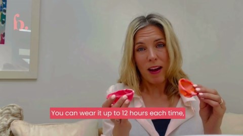 Bodyotics Reusable Menstrual Disc with Pull-Off Ring (Small & Large) - Pink & Beige Period Disc Set