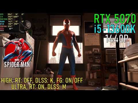 Marvel Spider-Man Remastered: RTX 5070 | 13600K | 1440P Ultra Benchmark