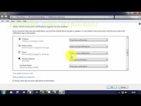 Windows 7 Ultimate Tips : How to show Battery icon and notifications