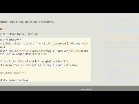 How to Make a Sidebar Navigation that Pushes Content with Opacity Effect